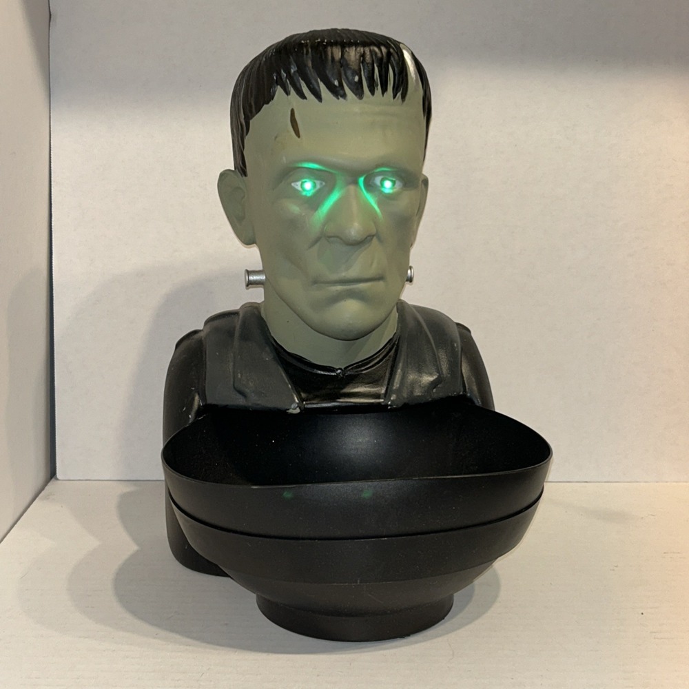 Universal Monsters Frankenstein Animated Halloween‎ Candy Bowl Works Gemmy